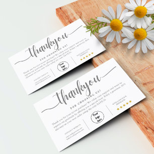 Personalized Business Thank You Card