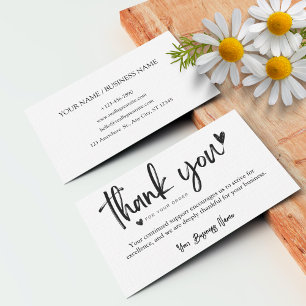 Personalized Business Thank You Card Templates