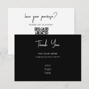 Personalized Business Thank You Logo Black Card