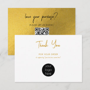 Personalized Business Thank You Logo Gold Card
