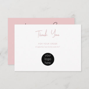 Personalized Business Thank You Logo Pink
