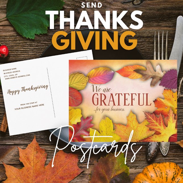 Personalized Business Thanksgiving Postcards (Creator Uploaded)