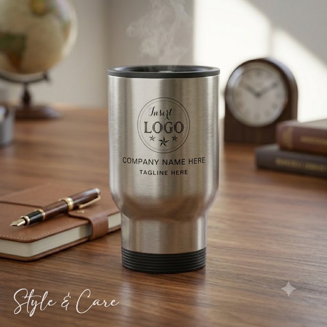 Personalized Business Travel Mug with Info (Personalized Business Travel Mug with Info)