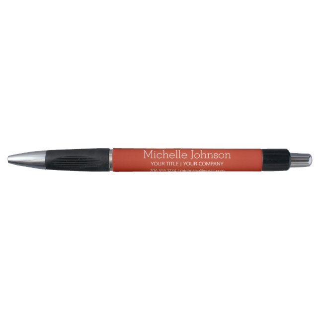 Personalized Business Vermilion Grainy Texture Pen (Front)