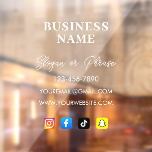 Personalized Business Window Decal - Your Company
