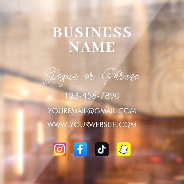 Personalized Business Window Decal - Your Company (Sheet 2)