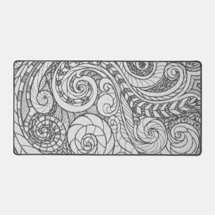 Personalized Busy Art Doodle Design Desk Mat