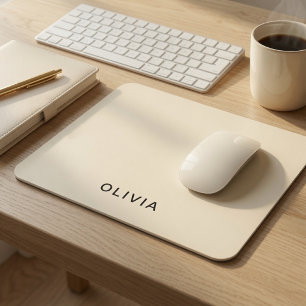 Personalized Buttercream Custom Name  Mouse Pad