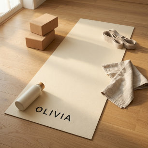 Personalized Buttercream Custom Name Yoga Mat