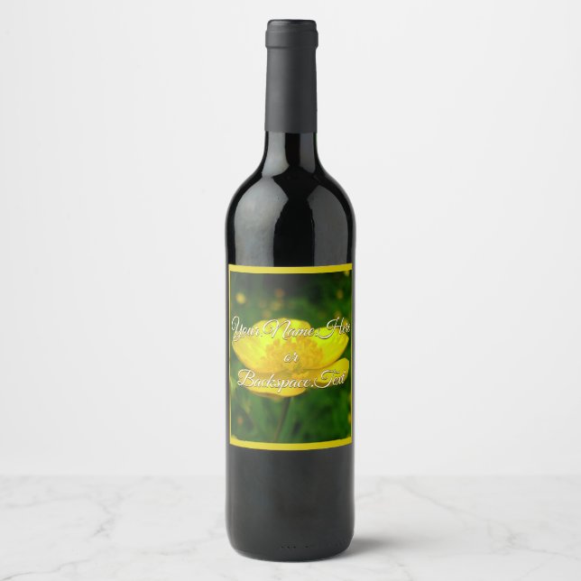 Personalized Buttercup Bottle Labels  (Front)