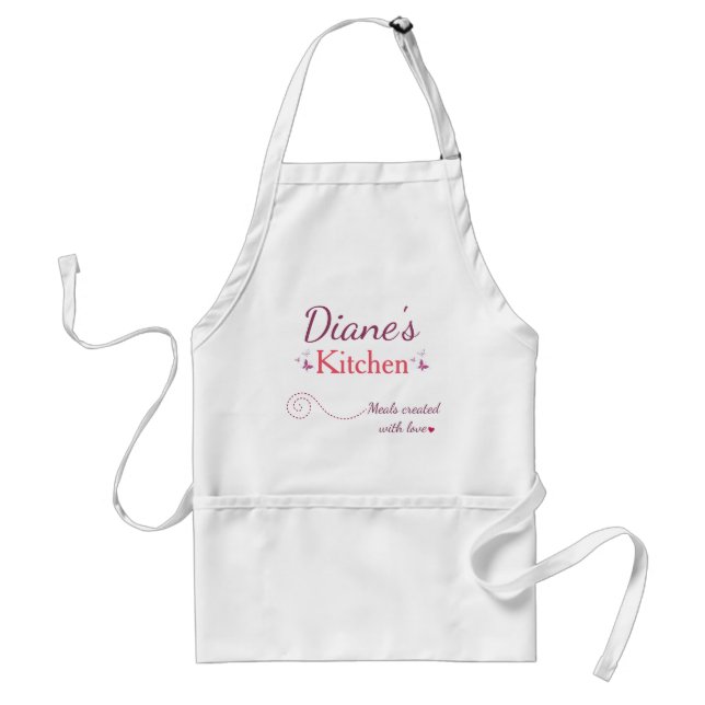 Personalized Butterflies and Hearts Standard Apron (Front)