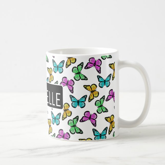 Personalized Butterflies Coffee Mug (Right)