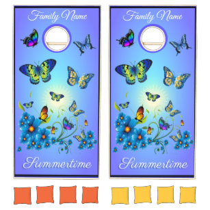Personalized Butterflies & Summertime Cornhole Set