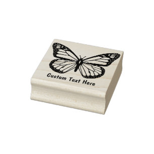 Personalized Butterfly #2 Rubber Stamp