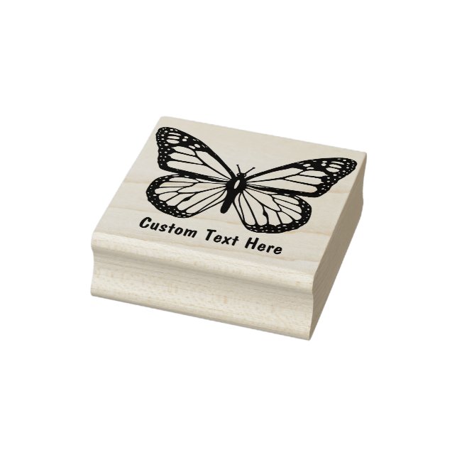 Personalized Butterfly #2 Rubber Stamp (Stamp)