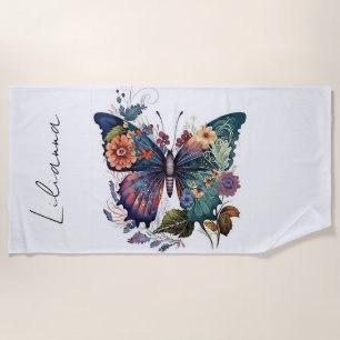 Personalized Butterfly Beach Towel
