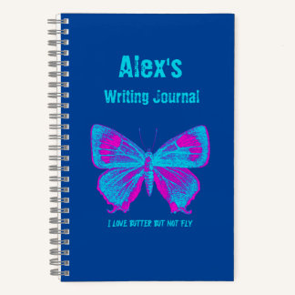 Personalized Butterfly, Colourful Butterfly Journa Notebook