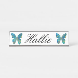 Personalized  Butterfly Desk Name Plate