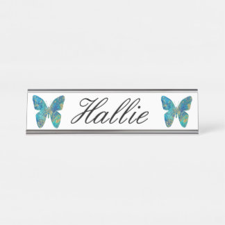 Personalized  Butterfly Desk Name Plate