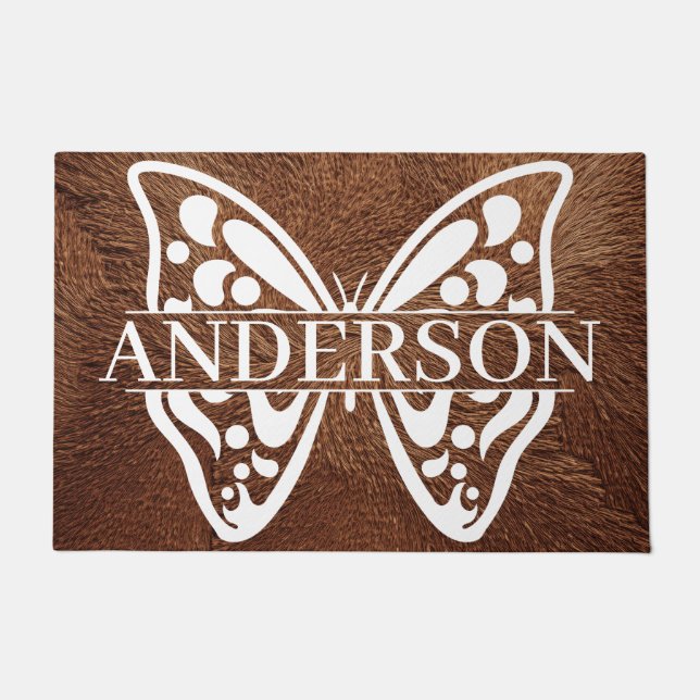 Personalized Butterfly Doormat (Front)