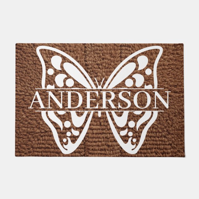 Personalized Butterfly Doormat (Front)