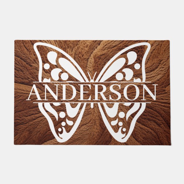 Personalized Butterfly Doormat (Front)