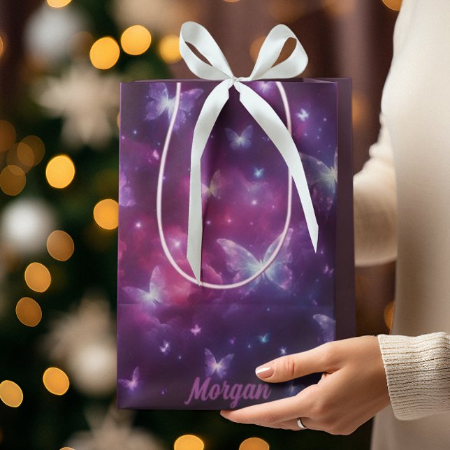 Personalized Butterfly Fantasy Art Medium Gift Bag (Creator Uploaded)