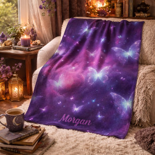Personalized Butterfly Fantasy Art Sherpa Blanket