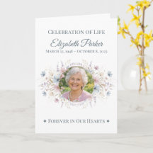 Personalized Butterfly Funeral Program Template