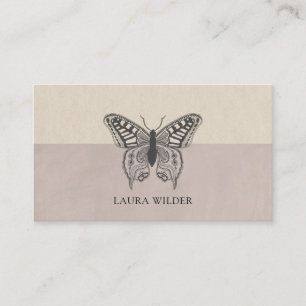 Personalized Butterfly Illustration Logo Business Card