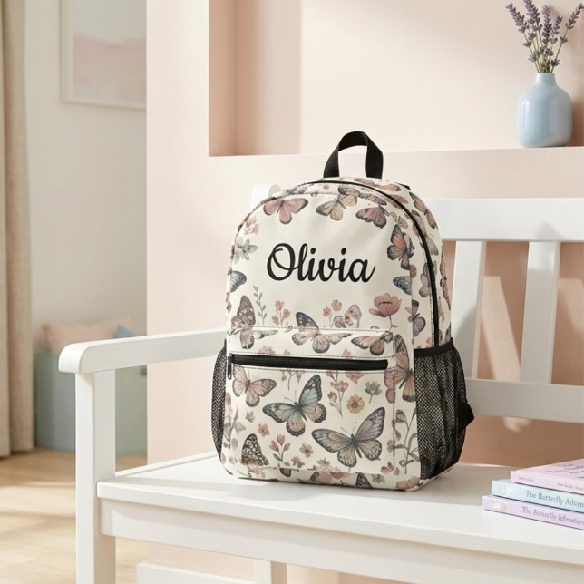 Personalized Butterfly Kids Backpack with Name (Creator Uploaded)