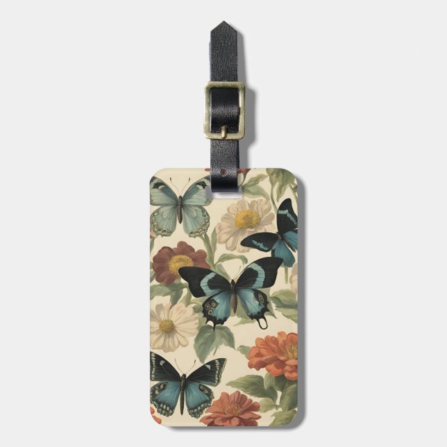 Personalized Butterfly Luggage Tag (Front Vertical)