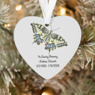 Personalized Butterfly Memorial Ornament