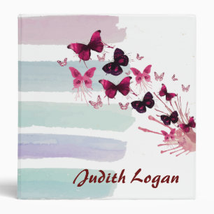 Personalized Butterfly Motif Memory Book Binder