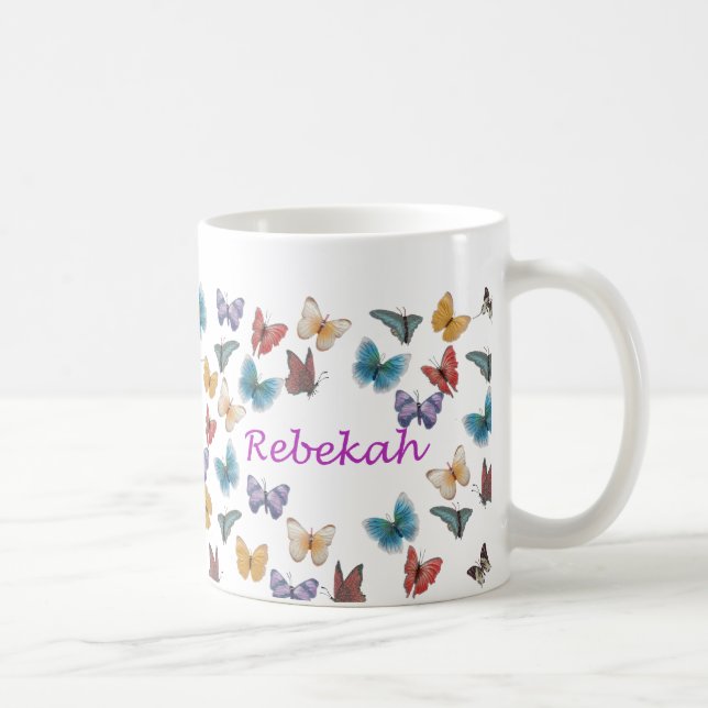 Personalized Butterfly Mug - Rebekah (Right)