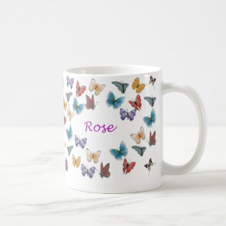 Personalized Butterfly Mug - Rose