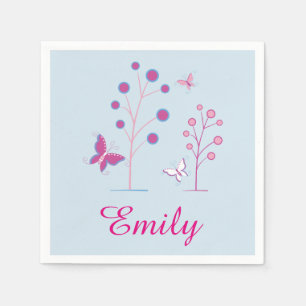 Personalized Butterfly Napkins