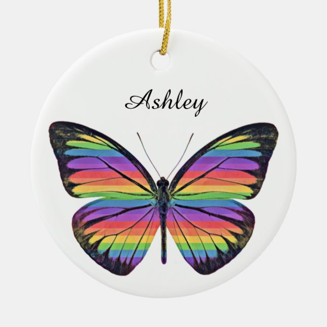 Personalized Butterfly Ornament (Front)