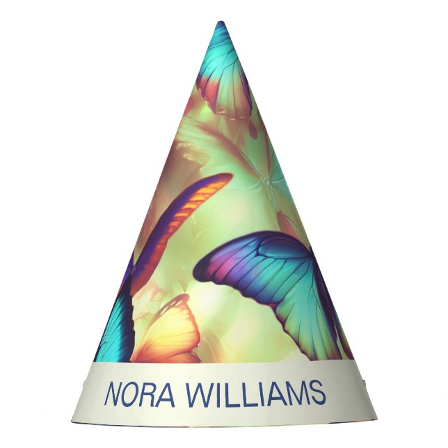 Personalized Butterfly Party Hat (Front)