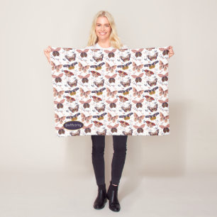 Personalized Butterfly Pattern Baby Blanket