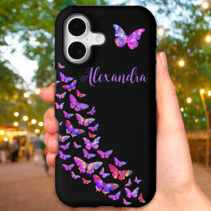 Personalized Butterfly Pattern Pink and Black