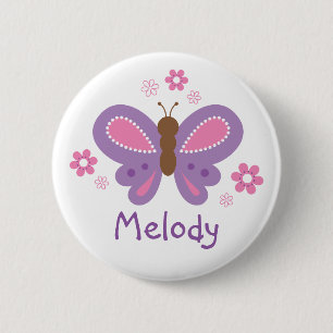 Personalized Butterfly Pin Badge