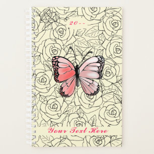 Personalized Butterfly Planner Custom Text Years