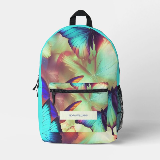 Personalized Butterfly Printed Backpack (Front)