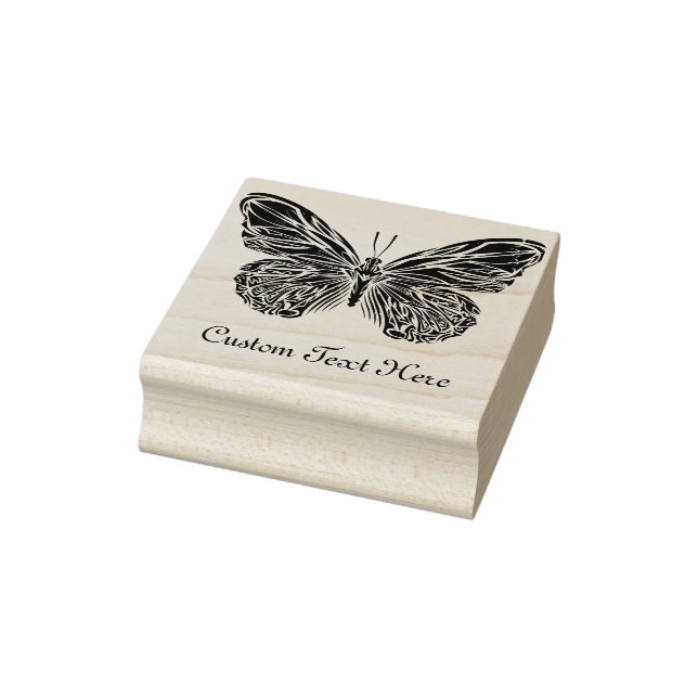Personalized Butterfly Rubber Stamp (Stamp)