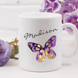 Personalized Butterfly Script Custom Name  Coffee Mug