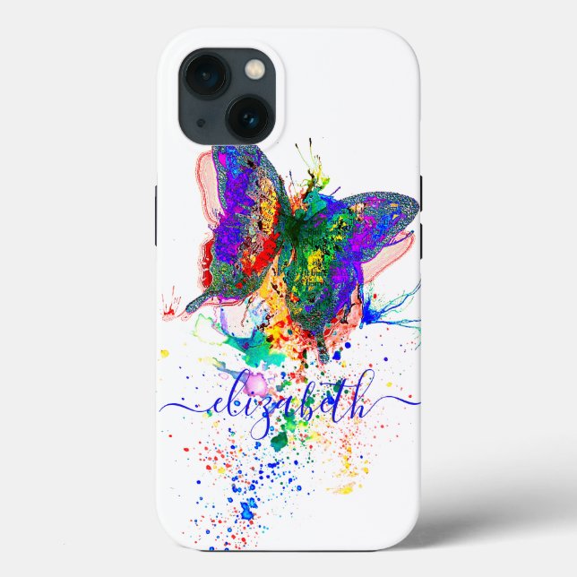 Personalized butterfly splatter  Case-Mate iPhone case (Back)