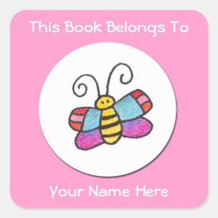Personalized Butterfly Sticker