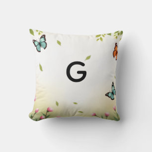 Personalized Butterfly Throw Pillow