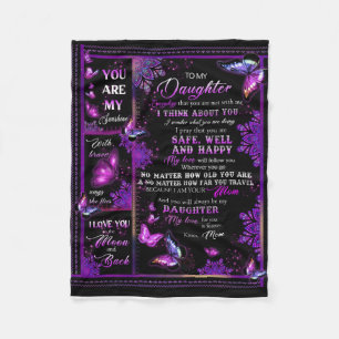 Personalized Butterfly To My Daughter Blanket